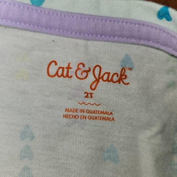 6 for $25 🎃 Cat & Jack Blue Colorful Hearts Tanktop Toddler Size 2T - Picture 2 of 4